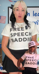 FREE SPEECH BADDIE Crop Tee Seamless T-Shirt
