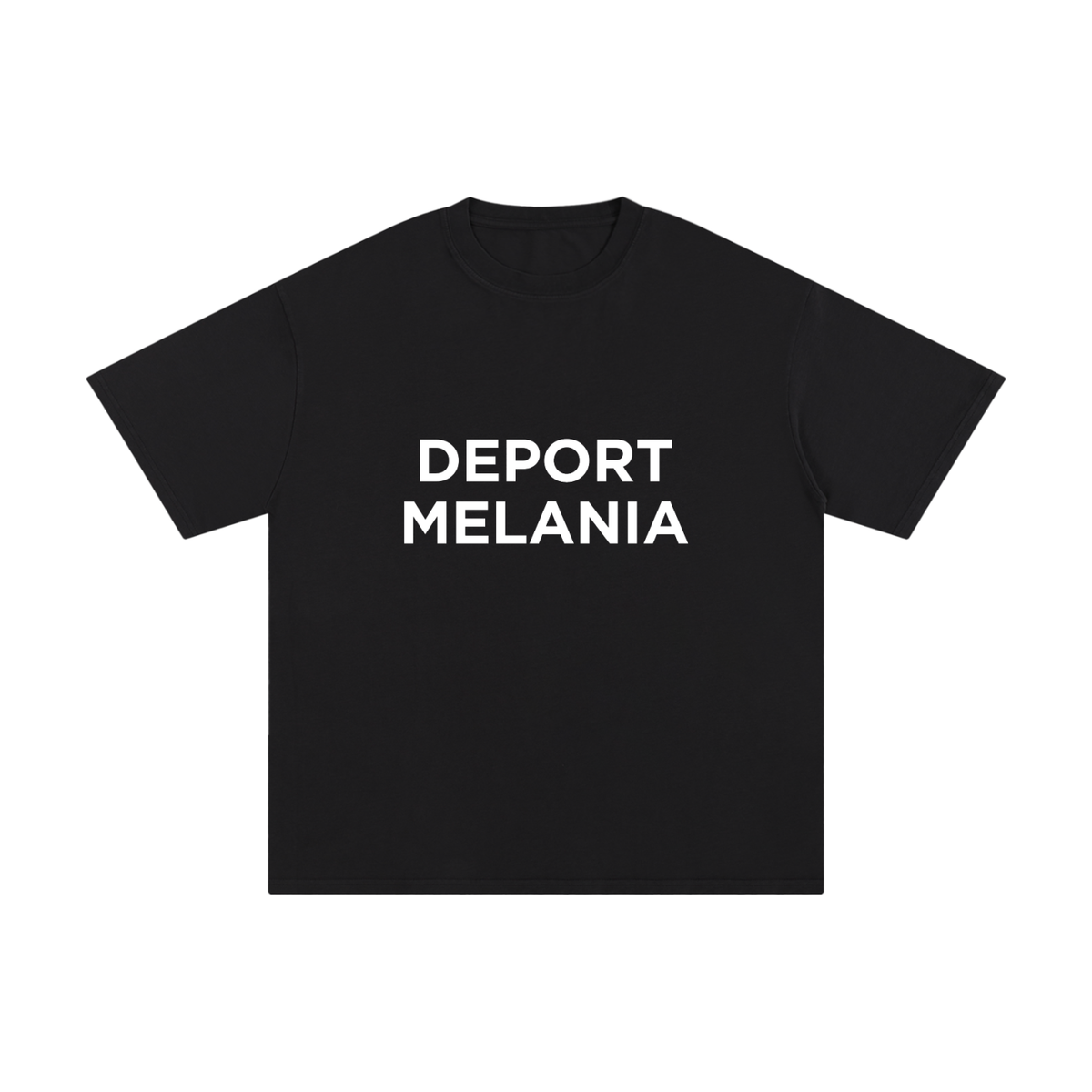 DEPORT MELANIA Unisex Pure Cotton T-Shirt BLACK