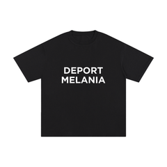 DEPORT MELANIA Unisex Pure Cotton T-Shirt BLACK